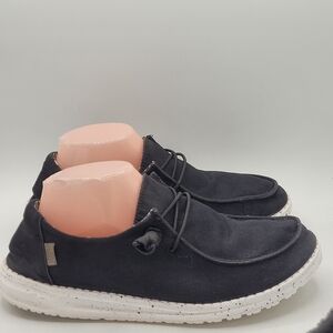 Hey Dude Wedy Basic Black Shoes Size 9